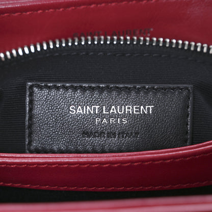 Saint Laurent Calfskin Y Quilted Monogram Toy Loulou Crossbody Bag New Lipstick 7 of 11