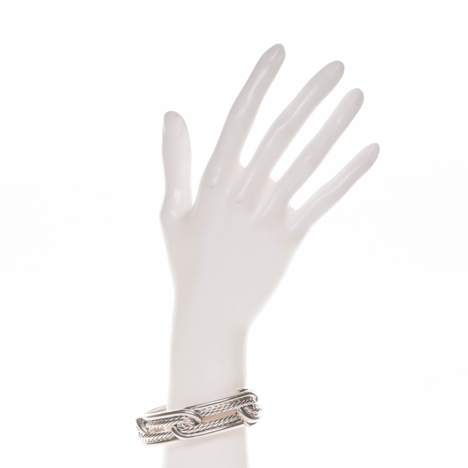 David Yurman Sterling Silver 20mm Labyrinth Link Bracelet 2 of 5