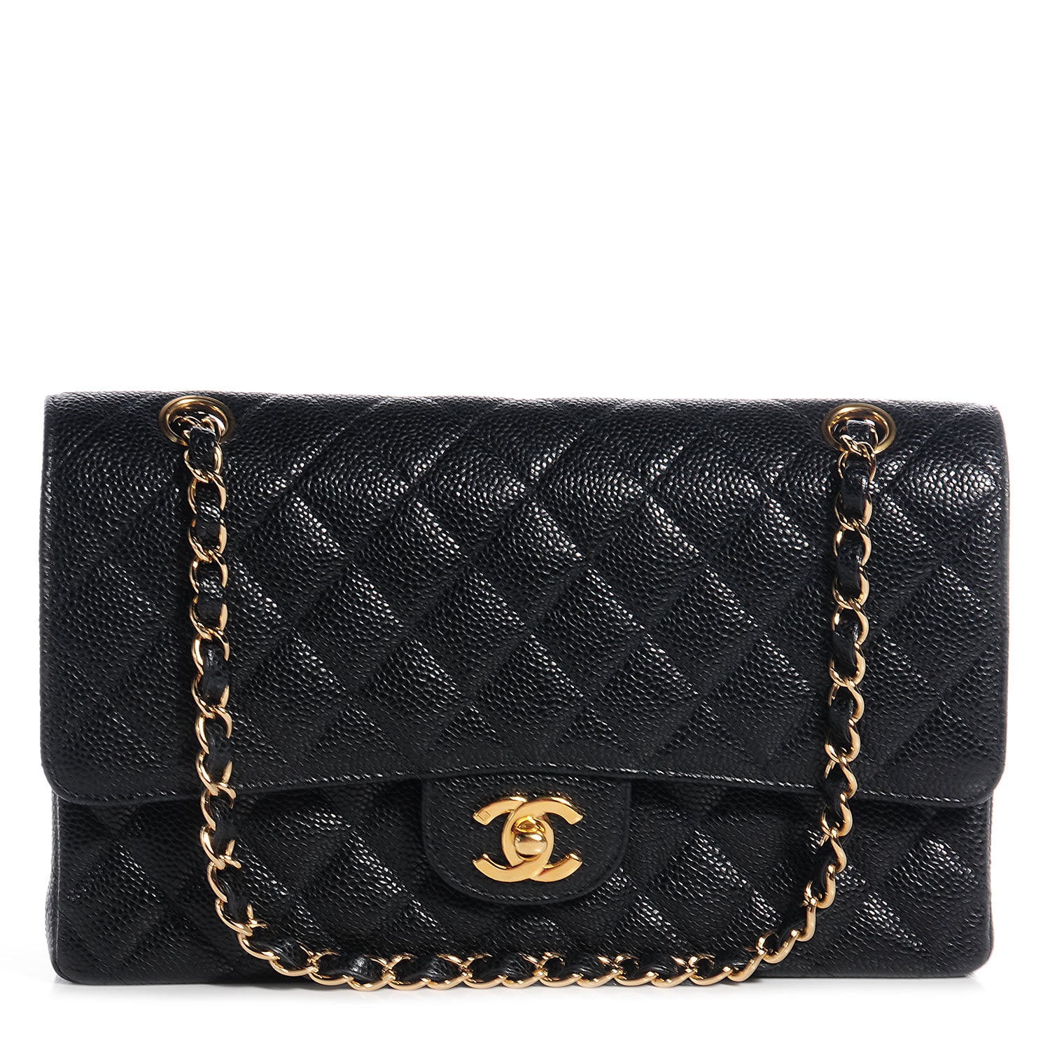 Chanel Caviar Quilted Medium Double Flap Black 1 of 8