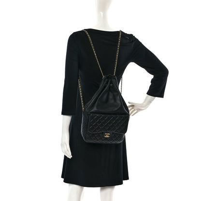 Chanel Lambskin Quilted Large In Seoul Backpack Black 2 of 9