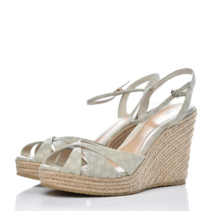 Gucci Microguccissima Penelope Espadrille Wedge 41.5 Off White 3 of 11