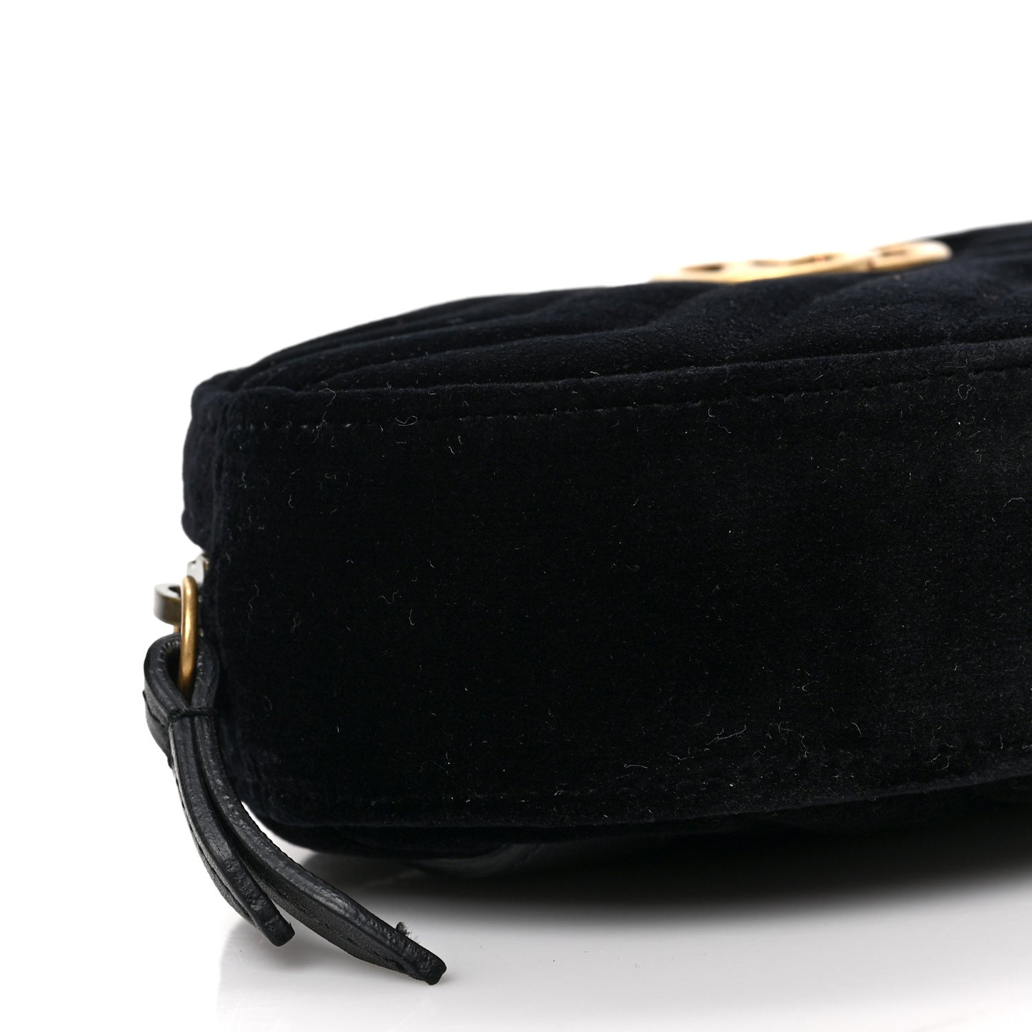 Velvet Matelasse GG Marmont Belt Bag 85 34 Black