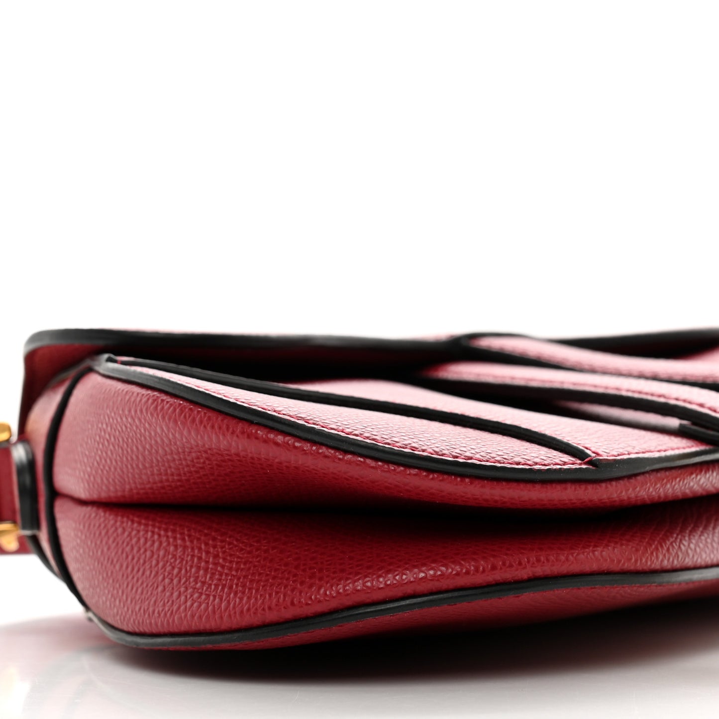 Calfskin Mini Saddle Bag Red
