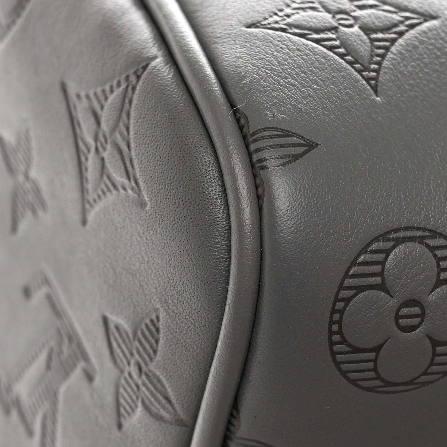 Louis Vuitton Calfskin Monogram Shadow Keepall Bandouliere 50 Anthracite Gray 11 of 12