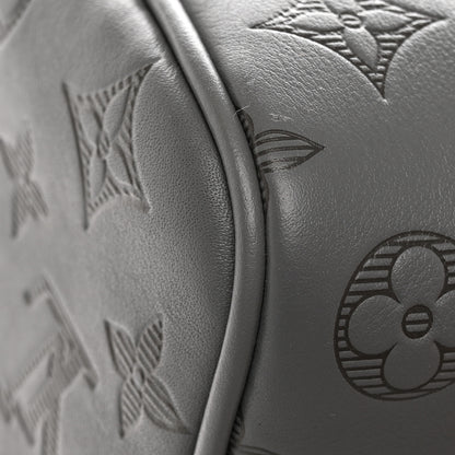 Louis Vuitton Calfskin Monogram Shadow Keepall Bandouliere 50 Anthracite Gray 11 of 12