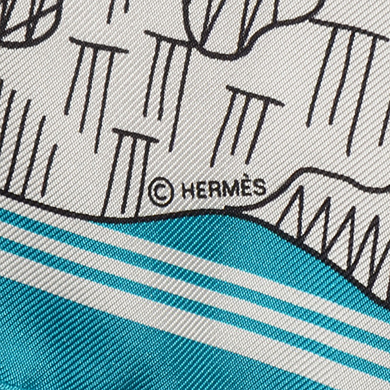 Hermes Silk Les Canyons Etoiles Bandana Scarf 55 5 of 6