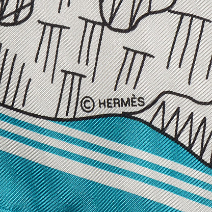 Hermes Silk Les Canyons Etoiles Bandana Scarf 55 5 of 6