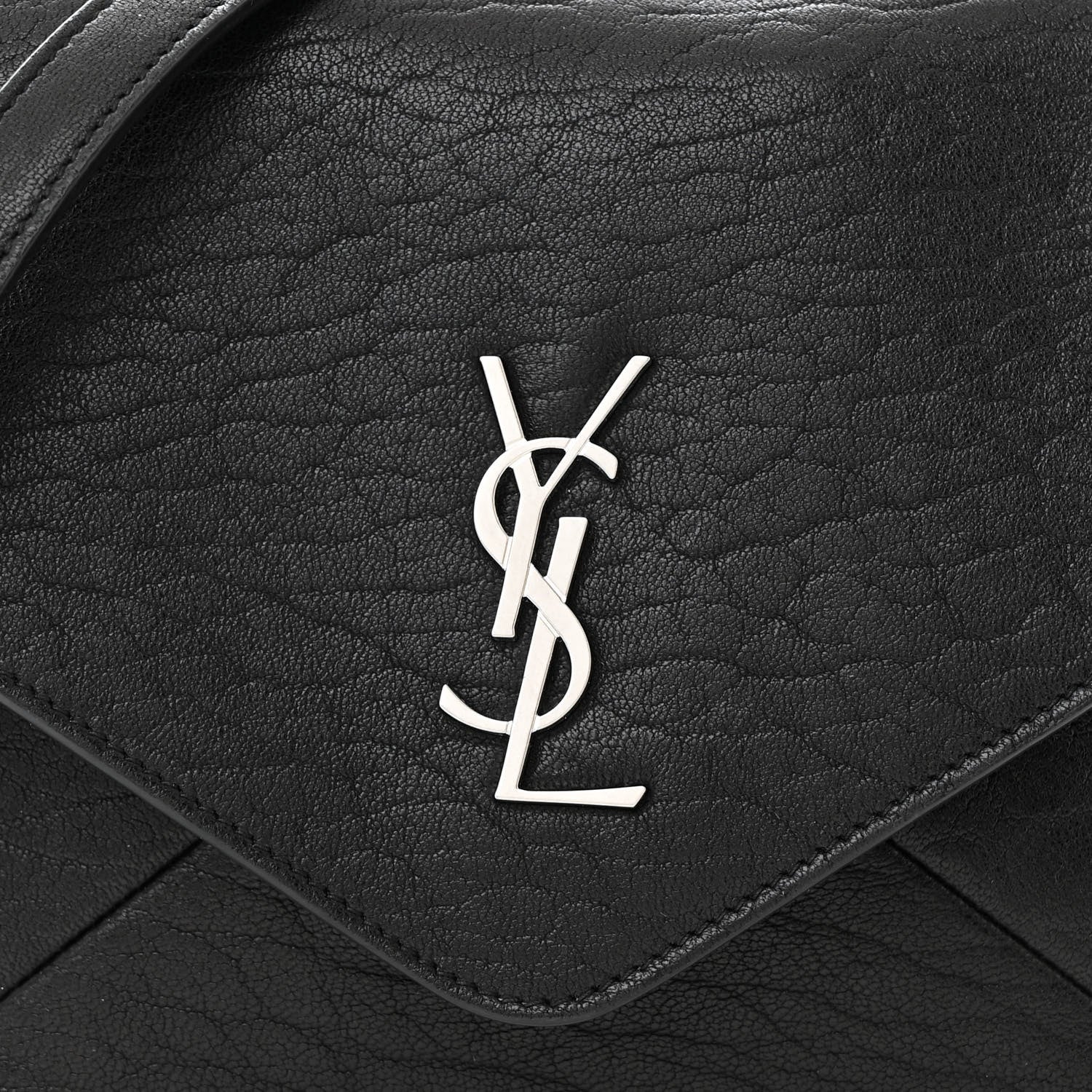 Saint Laurent Lambskin Cassandre Envelope Messenger Black 9 of 15