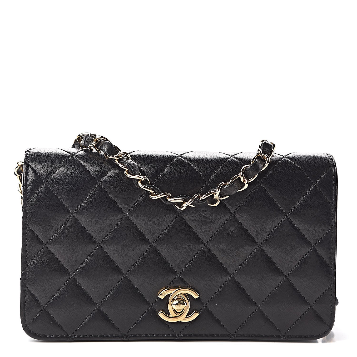 Chanel Lambskin Quilted Small Single Flap Black 1 of 11