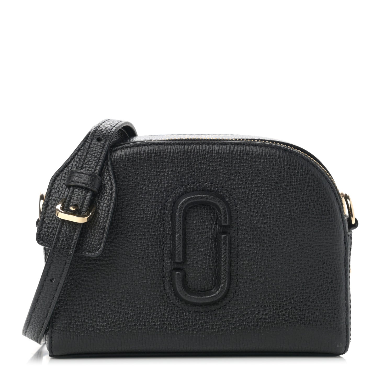 Calfskin Shutter Camera Crossbody Bag Black