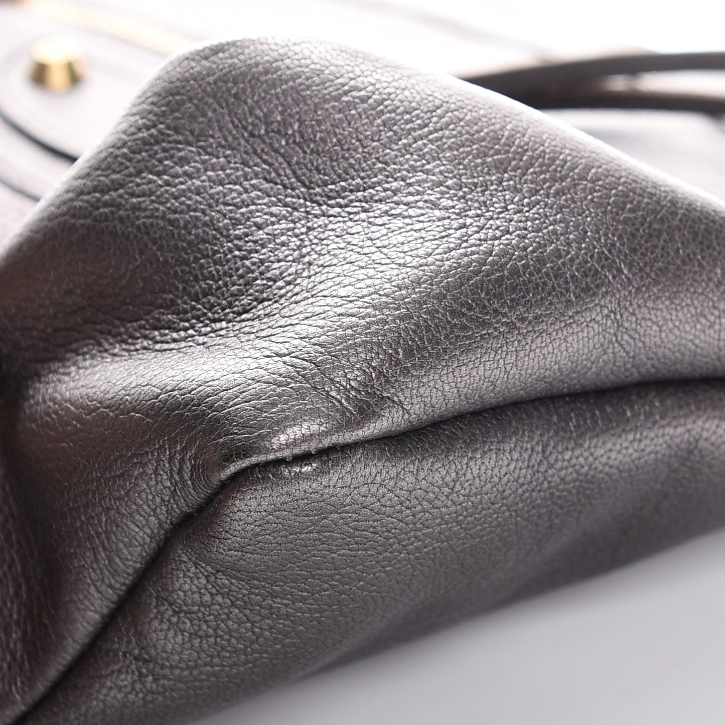 Chevre Classic Gold Hardware Premier Clutch Bronze