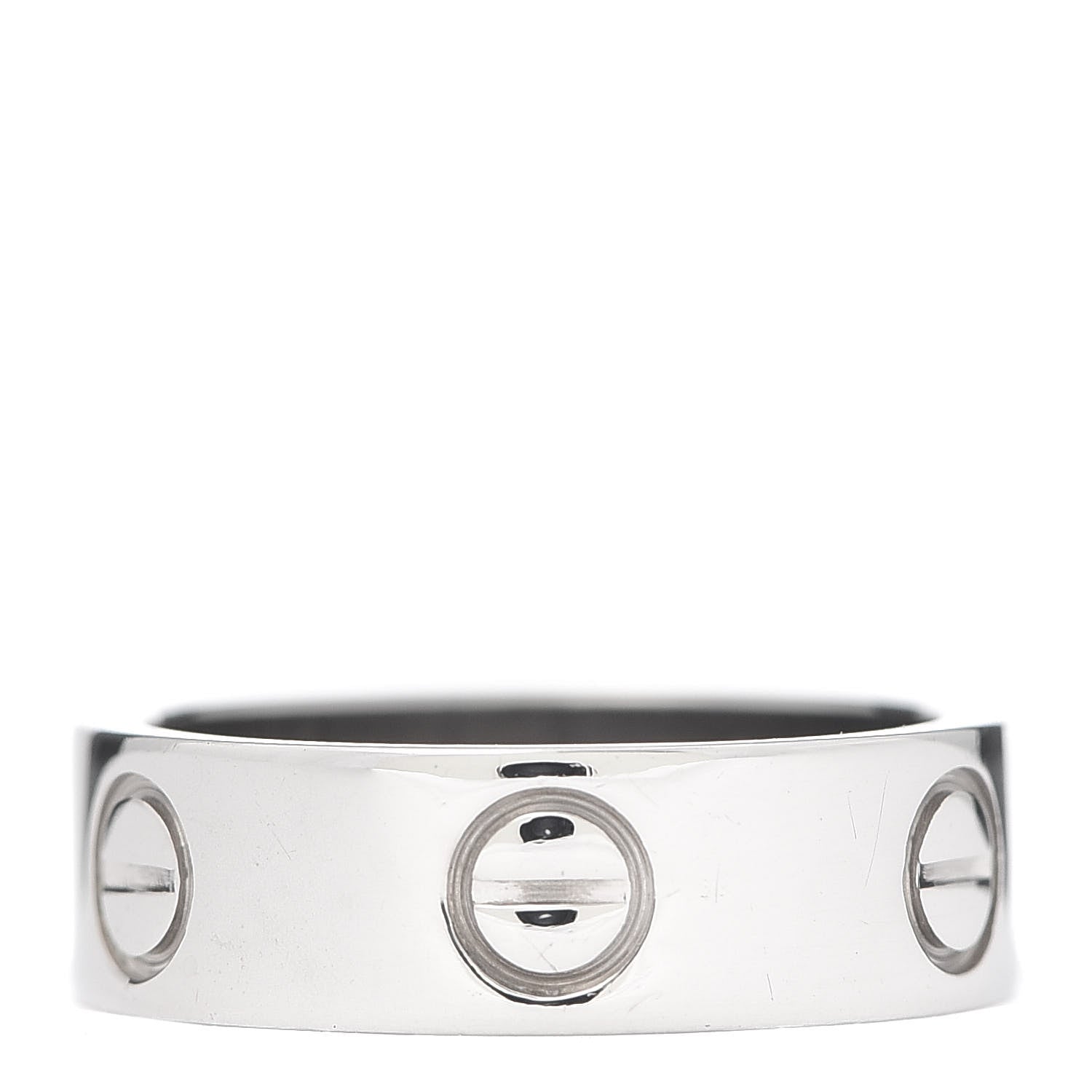 Cartier 18K White Gold 5.5mm LOVE Ring 48 4.5 1 of 4