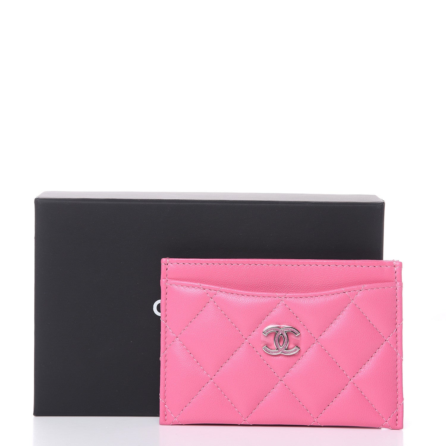 Chanel Lambskin Quilted Card Holder Pink 9 of 9