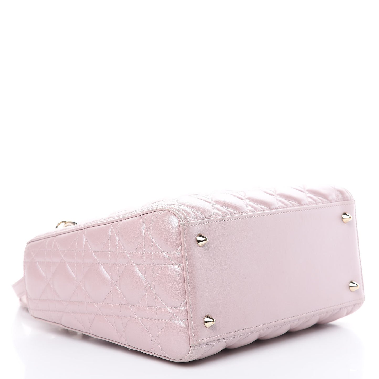 Pearly Lambskin Cannage Medium Lady Dior Lotus