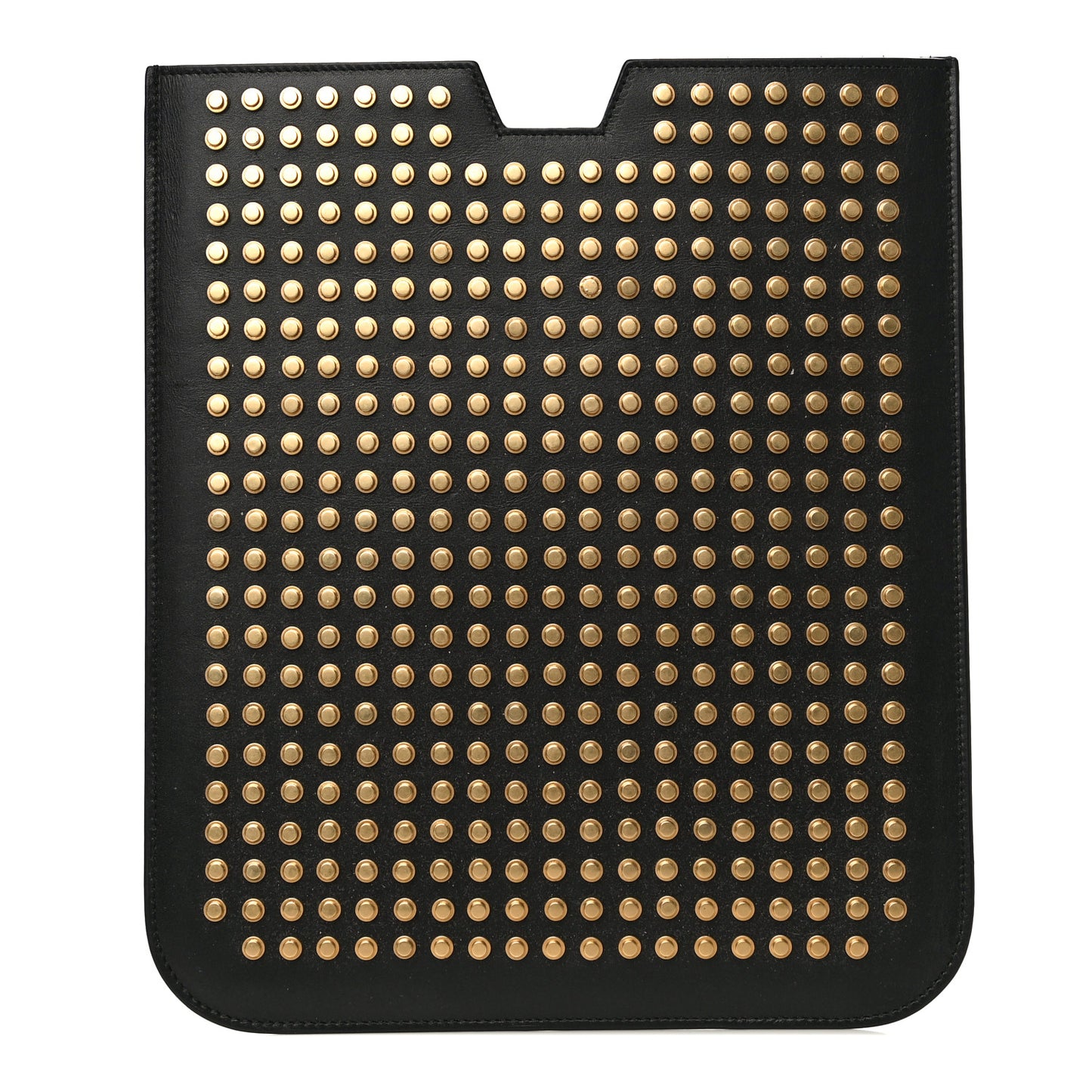 Calfskin Studded iPad Case Black