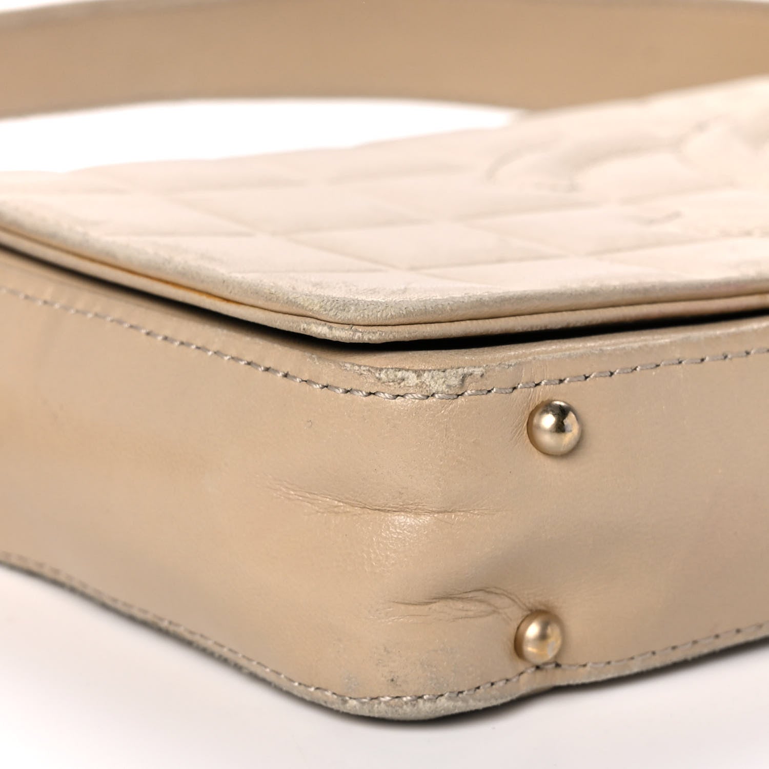 Chanel Lambskin Quilted CC Chocolate Bar Flap Beige 8 of 12