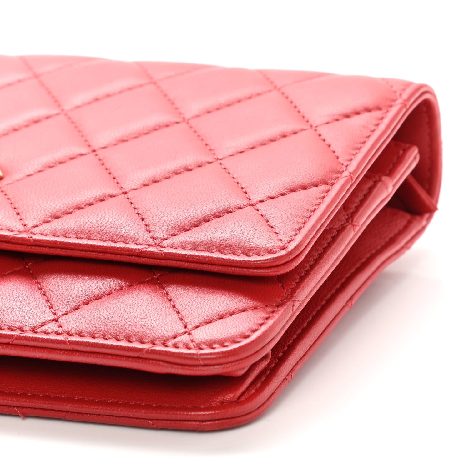 Chanel Lambskin Quilted Trendy CC Wallet On Chain WOC Red 19 of 23