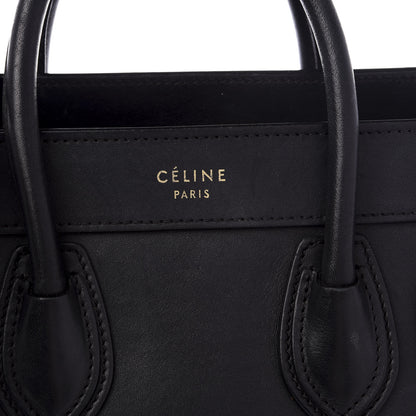 Celine Smooth Calfskin Nano Luggage Black 8 of 8