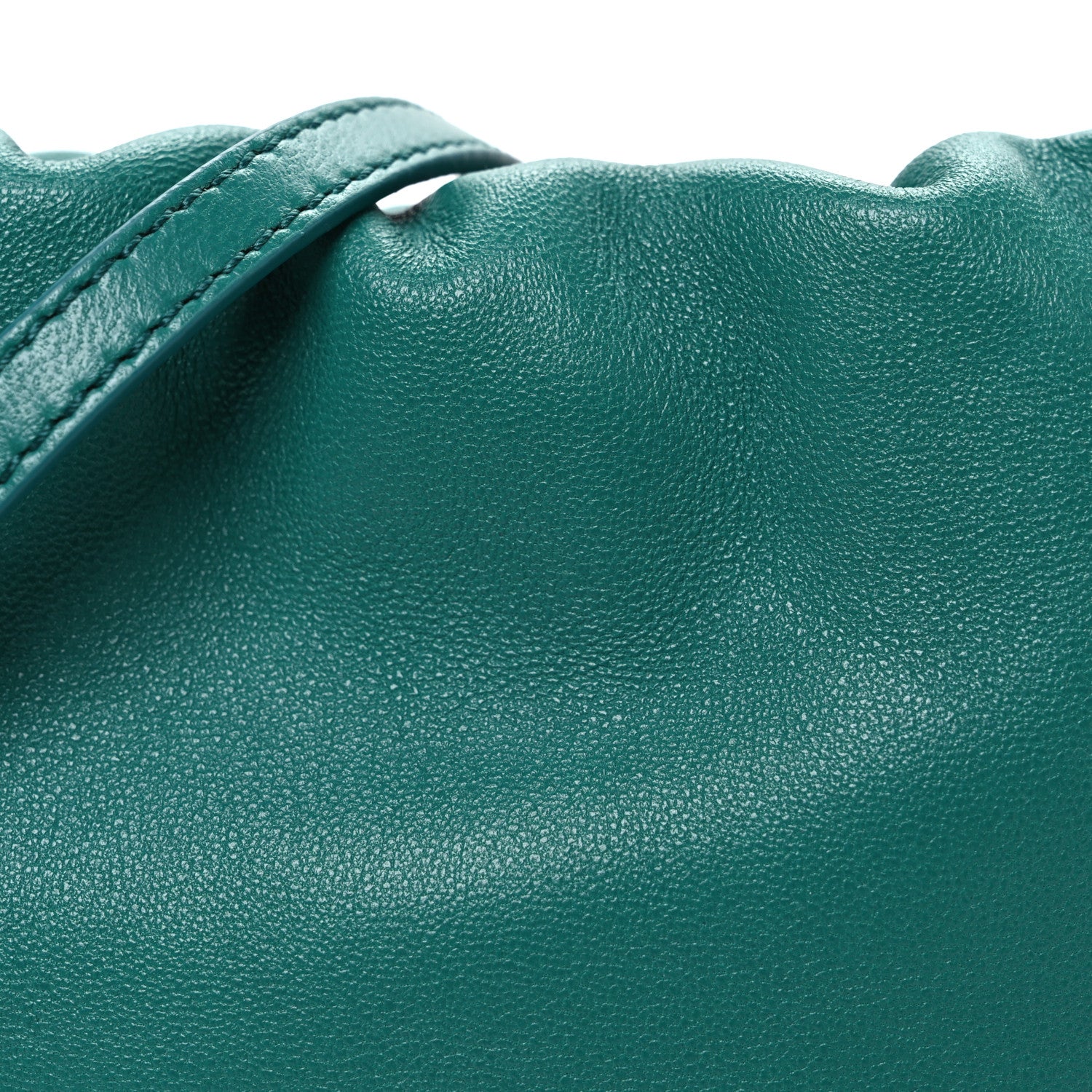 Loewe Mellow Nappa Lambskin Jade Mini Flamenco Knot Clutch Emerald Green 8 of 10