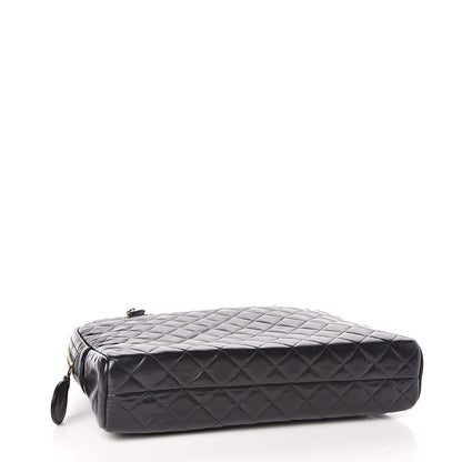 Chanel Lambskin Quilted Shoulder Bag Navy Blue 4 of 11