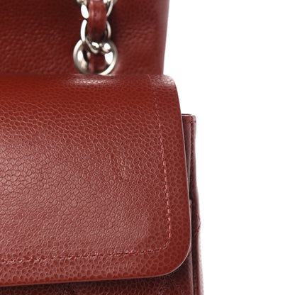 Chanel Caviar Quilted Jumbo Double Flap Red 9 of 12