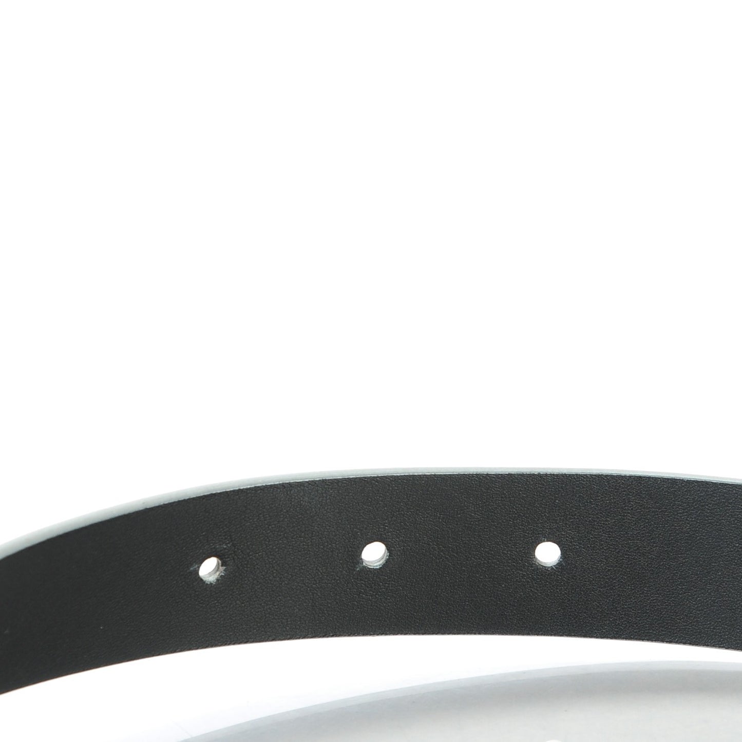 Calfskin CC Mirror Belt 85 34 Silver