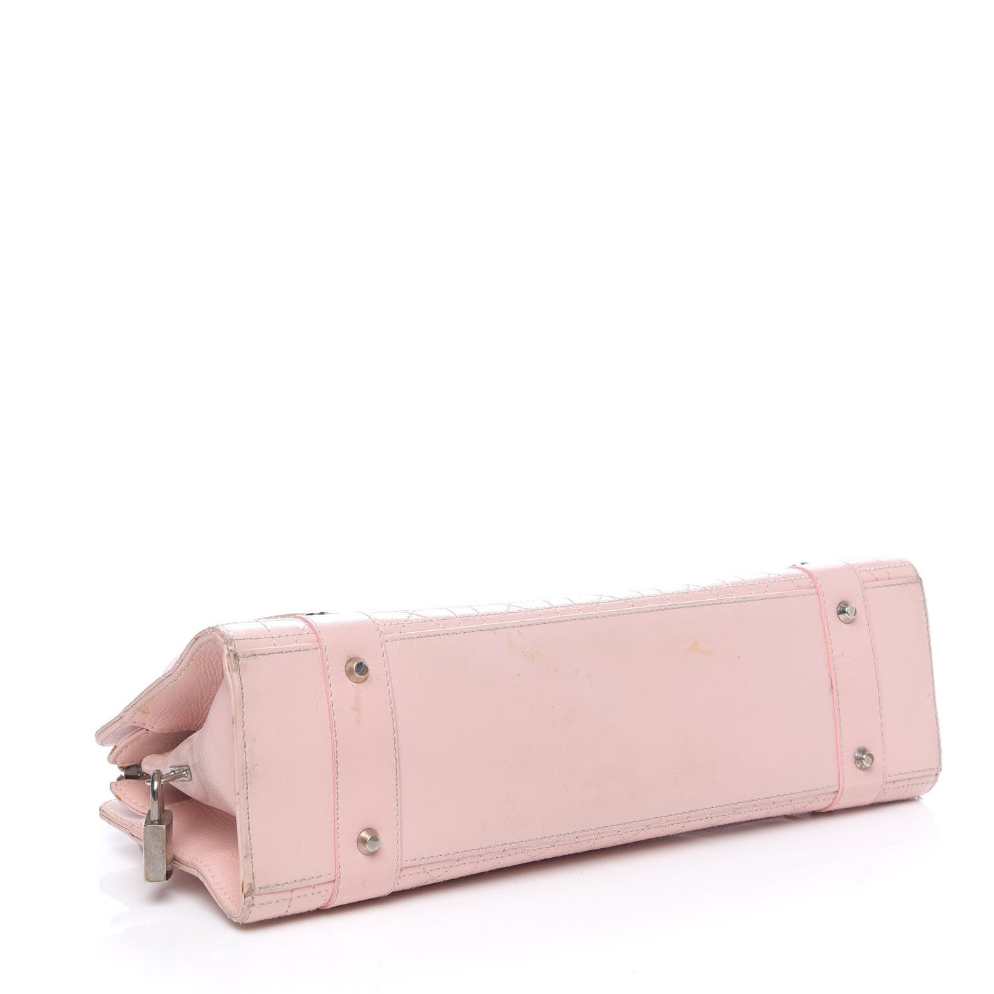 Calfskin Cannage Stitched East West Lady Dior Rose Clair