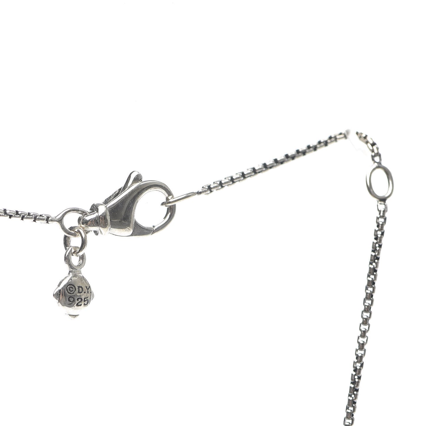 Sterling Silver Amethyst 8mm Petite Chatelaine Pendant Necklace