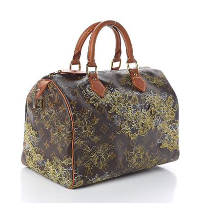 Louis Vuitton Monogram Dentelle Speedy 30 Gold 3 of 9