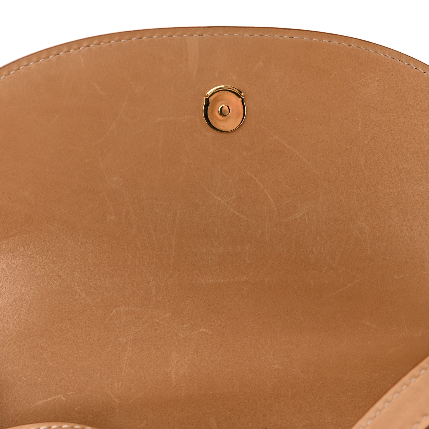 Smooth Vintage Calfskin Monogram Medium Kaia Satchel Gold
