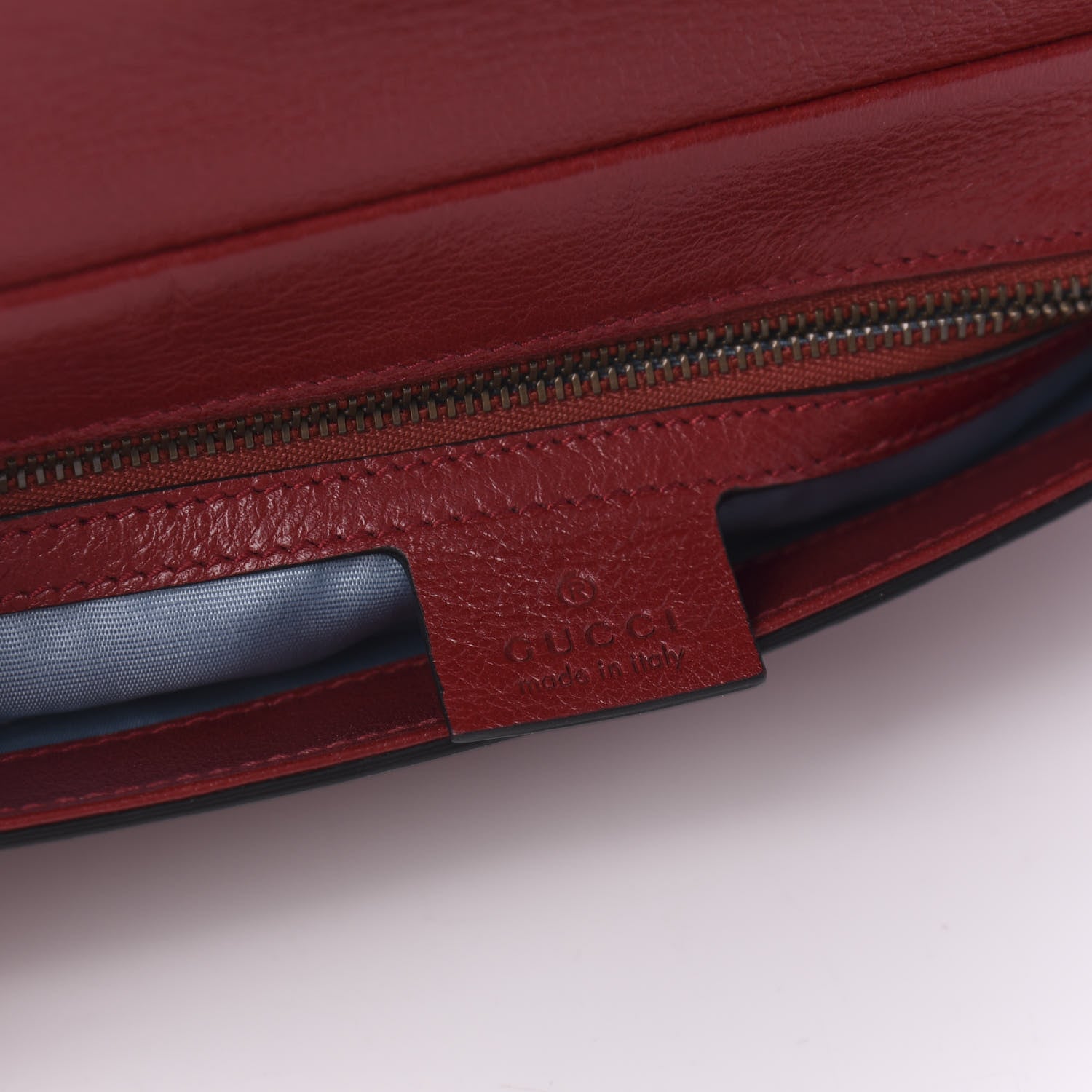 Gucci Calfskin Diagonal GG Medium Thiara Double Envelope Shoulder Bag Black Red 10 of 12