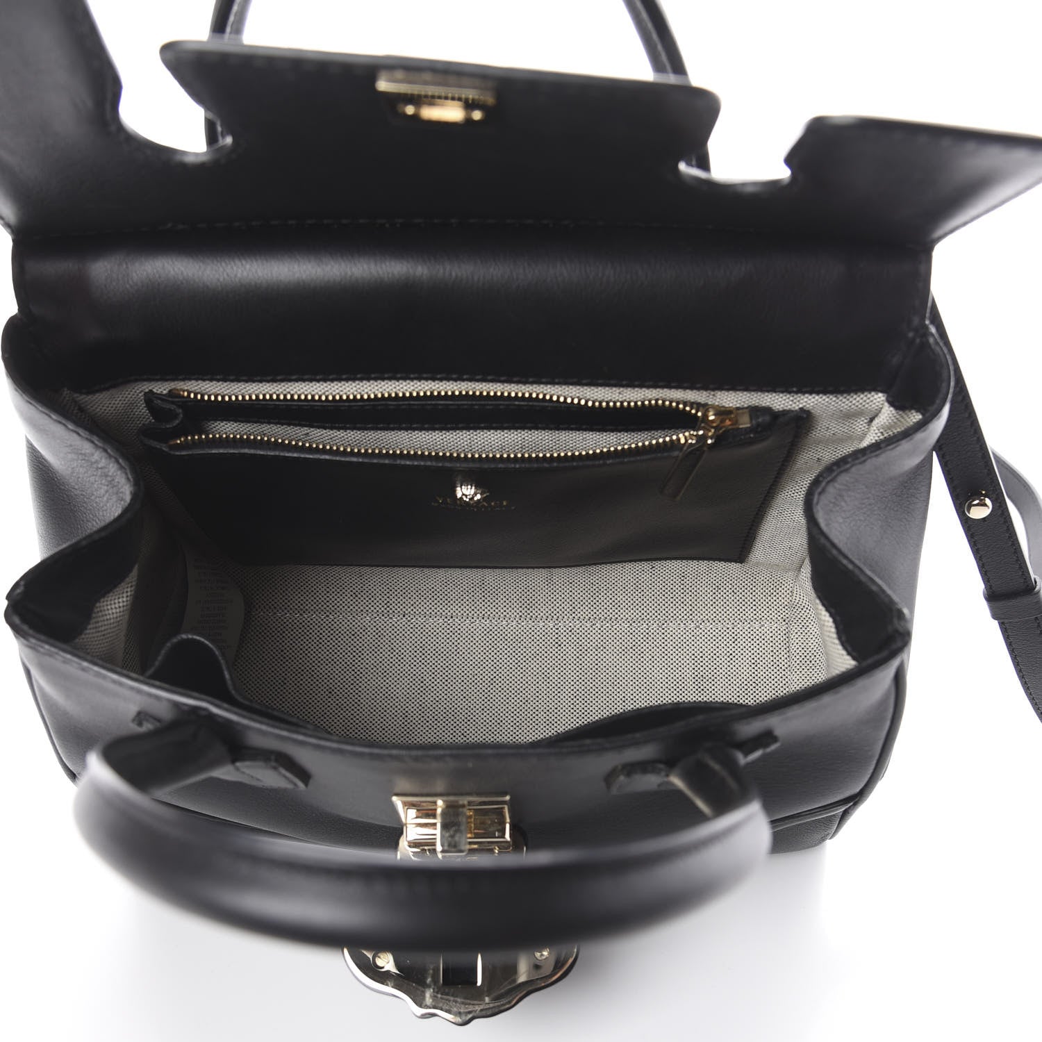 Versace Calfskin Medium Palazzo Empire Bag Black 4 of 8