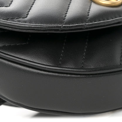 Gucci Calfskin Matelasse GG Marmont Belt Bag Set 100 40 Black Mystic White 21 of 31