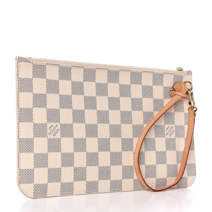 Louis Vuitton Damier Azur Neverfull MM GM Pochette 3 of 9