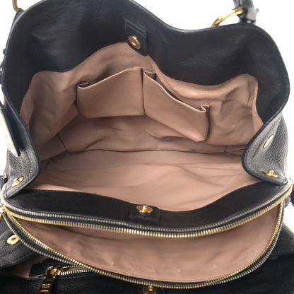 Prada Cervo Deerskin Satchel Black 4 of 9