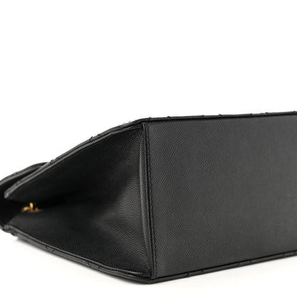 Chanel Caviar Diamond Stitched Square Flap Shoulder Bag Black 9 of 10