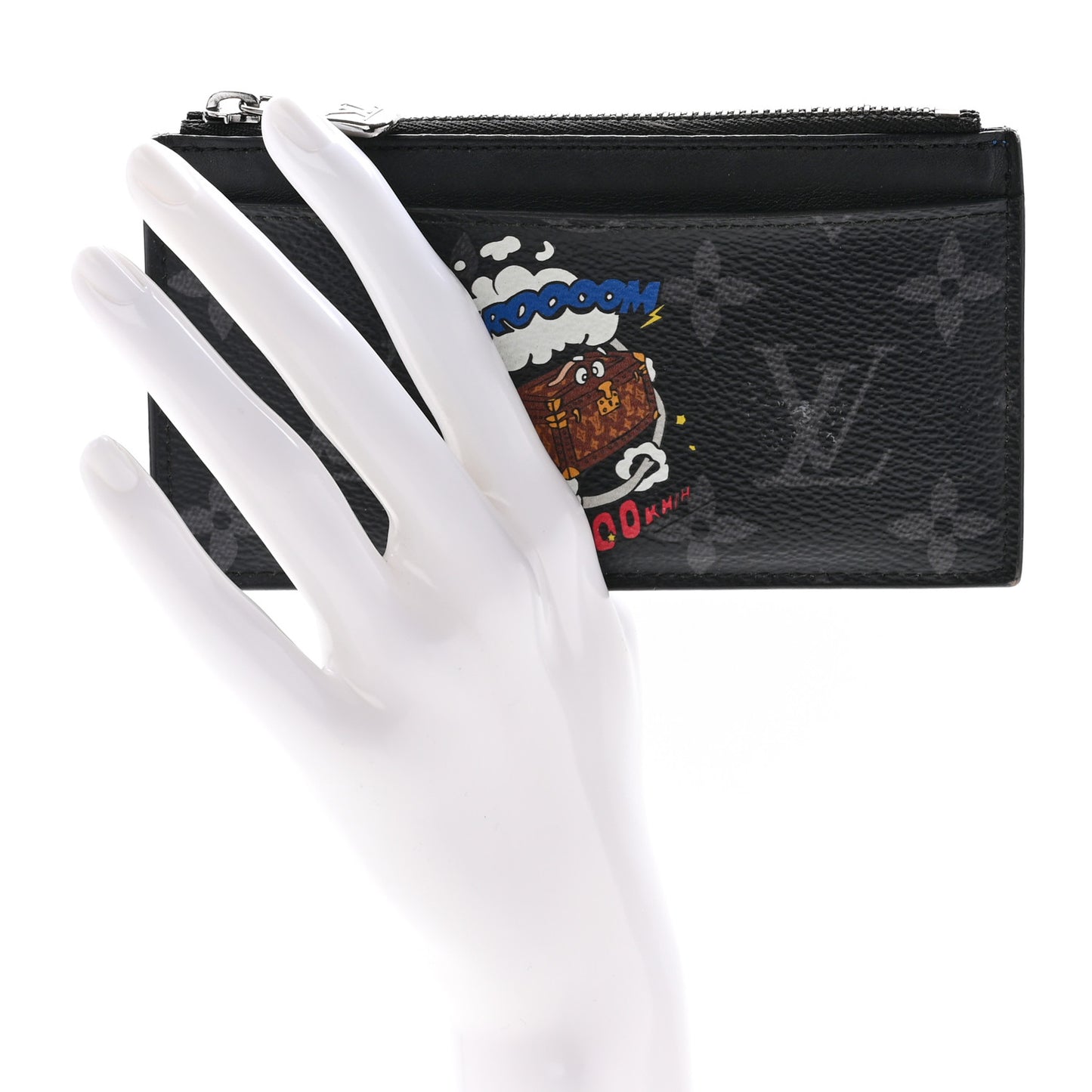Monogram Eclipse Calfskin Trunk Coin Card Holder