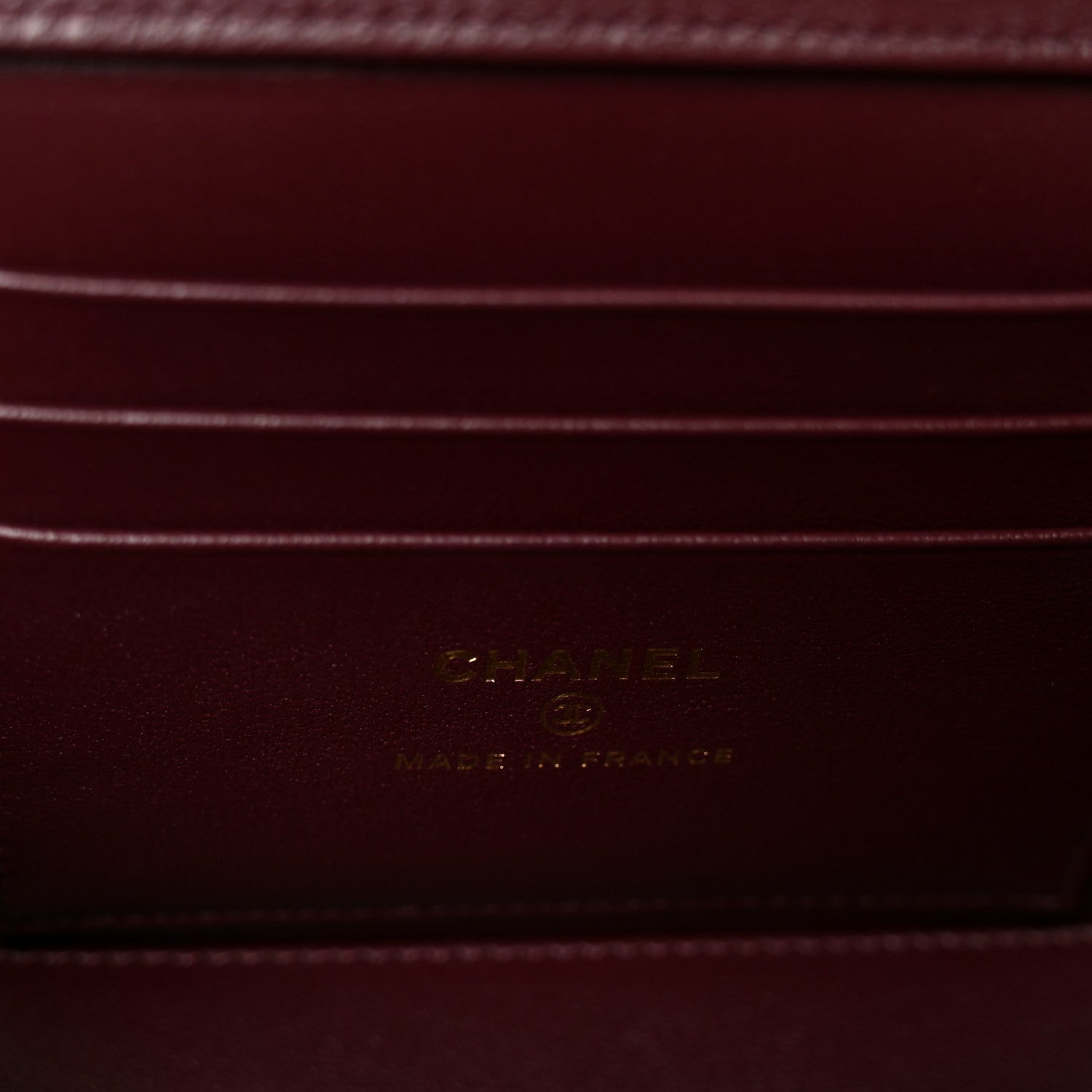 Chanel Lambskin Quilted Small Top Handle Vanity Case With Chain Burgundy 5 of 10