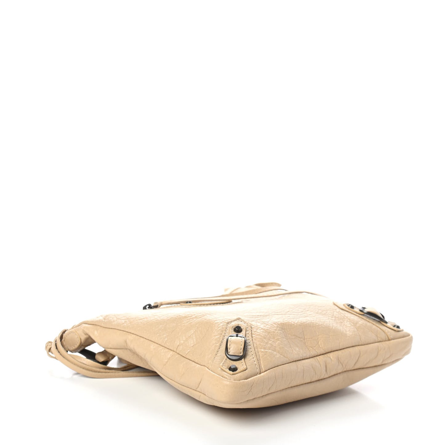 Agneau Classic Hardware Flat Crossbody Oryx