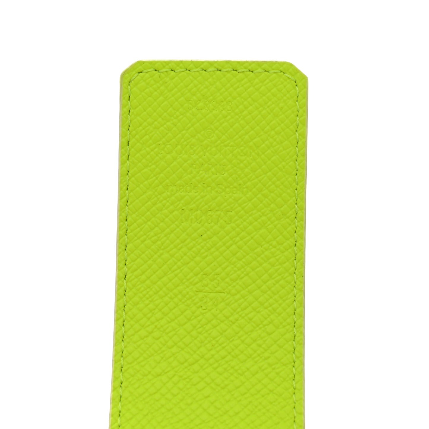 Monogram Taigarama 40mm Reversible LV Initiales Belt 85 34 Neon Yellow