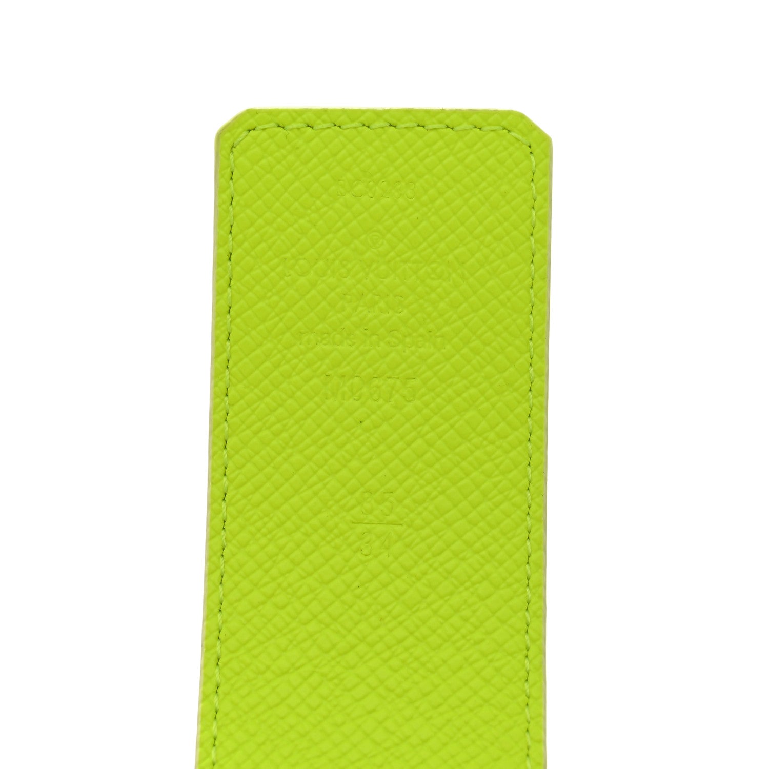 Louis Vuitton Monogram Taigarama 40mm Reversible LV Initiales Belt 85 34 Neon Yellow 5 of 6