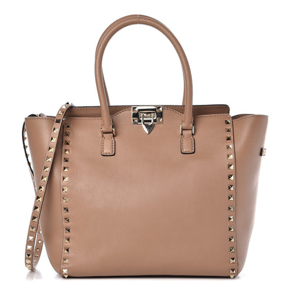 Valentino Garavani Vitello Rockstud Double Handle Tote Alpaca 1 of 11