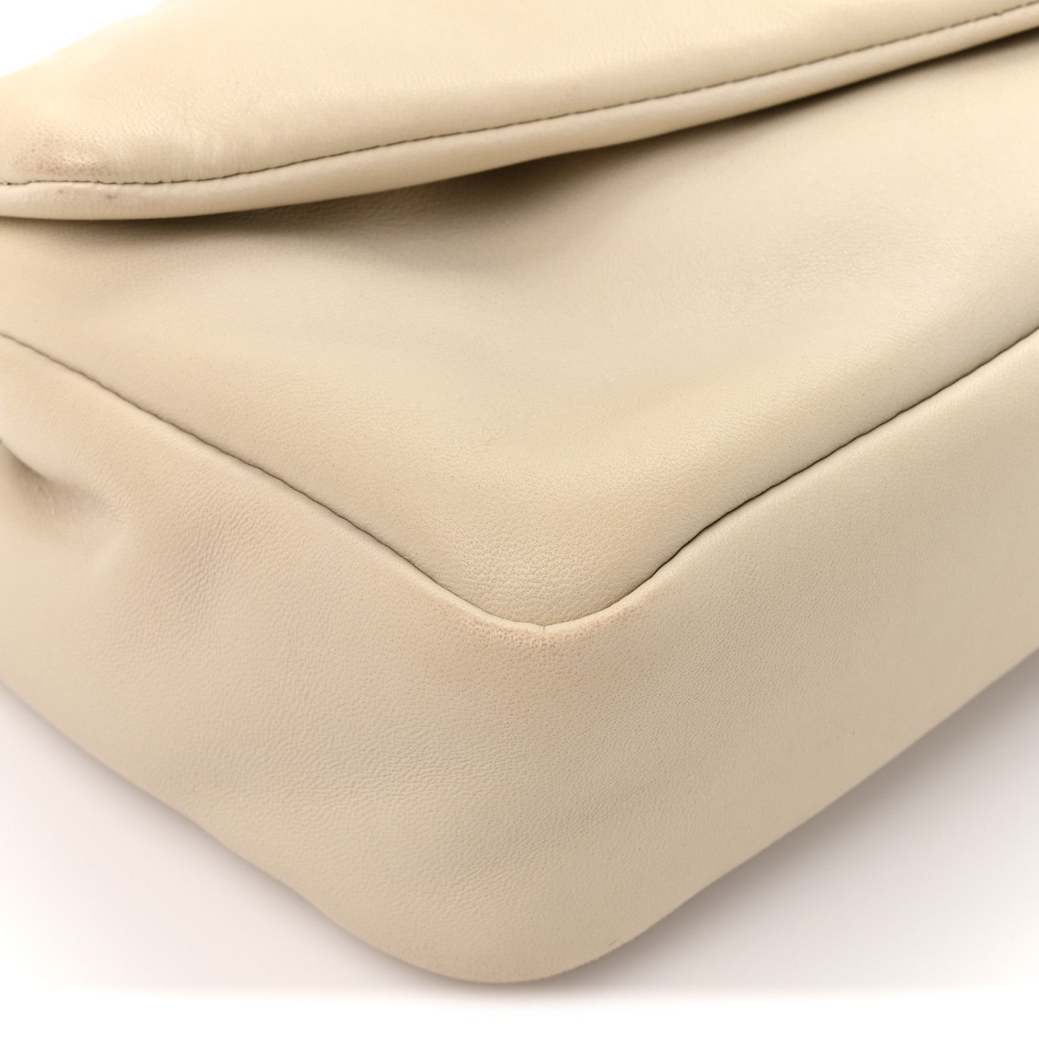 Saint Laurent Plunged Lambskin Calypso Blanc Vintage 9 of 12