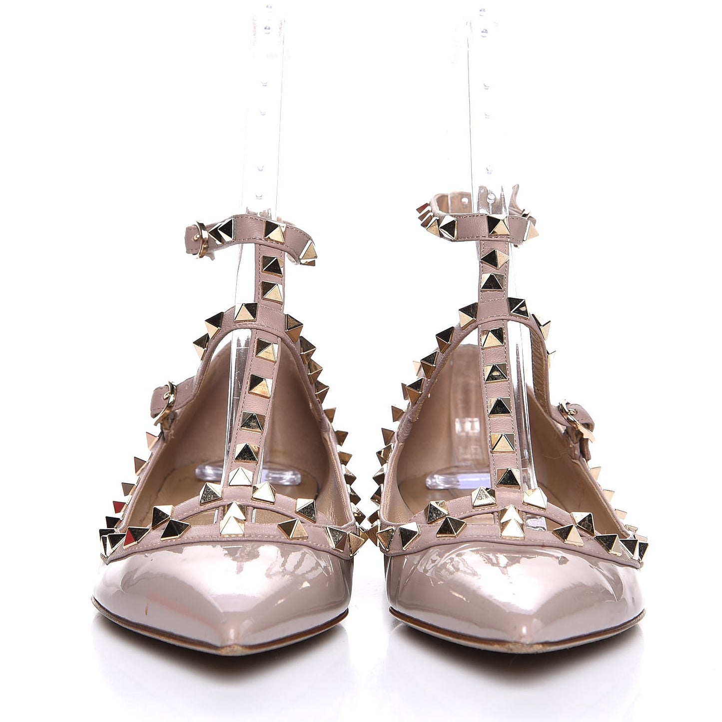 Patent Rockstud Cage Ballerina Flats 39 Poudre