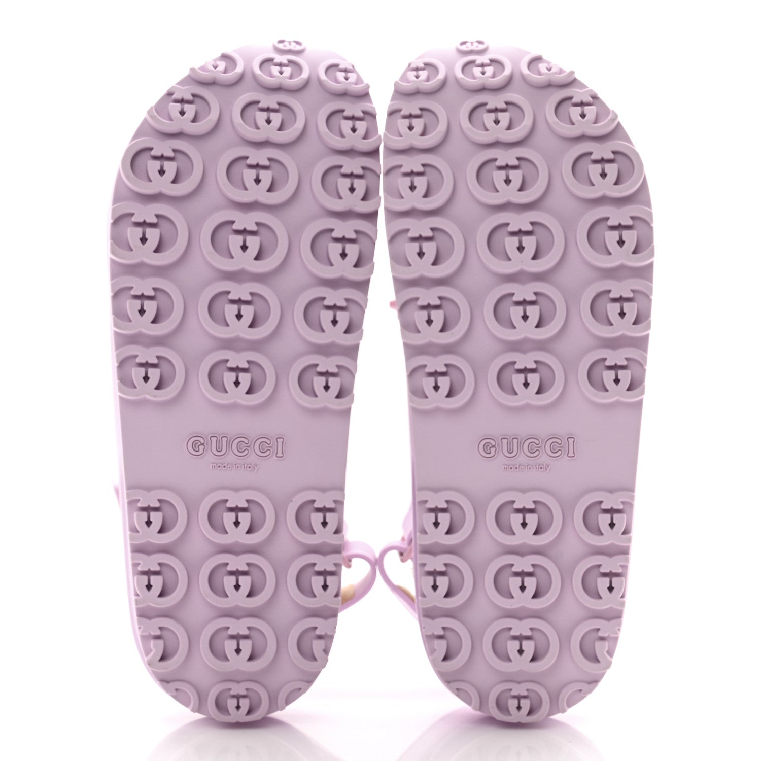 Gucci Soft Rubber Horsebit Touch Womens Strapped Sandals 39 Talc Pink 5 of 10