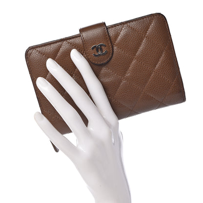 Chanel Caviar Quilted Zipped Pocket Wallet Brown 2 of 15