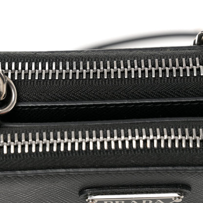Prada Saffiano Mini Triangle Crossbody Pouch Black 11 of 12