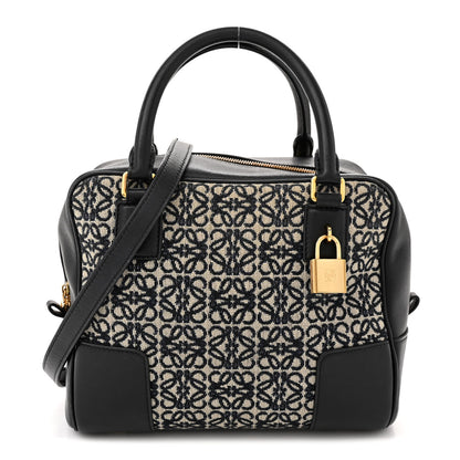 Loewe Jacquard Anagram Calfskin Amazona 19 Black Navy 1 of 13