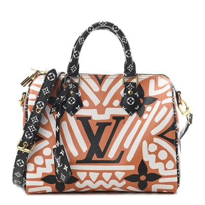 Louis Vuitton Monogram Giant Crafty Speedy Bandouliere 25 Creme Caramel 1 of 8