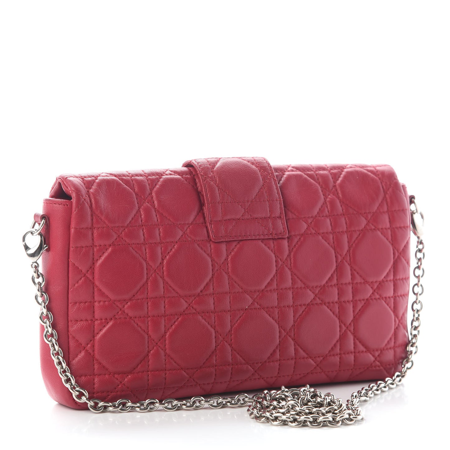 Lambskin Cannage Miss Dior Promenade Pouch Fuchsia